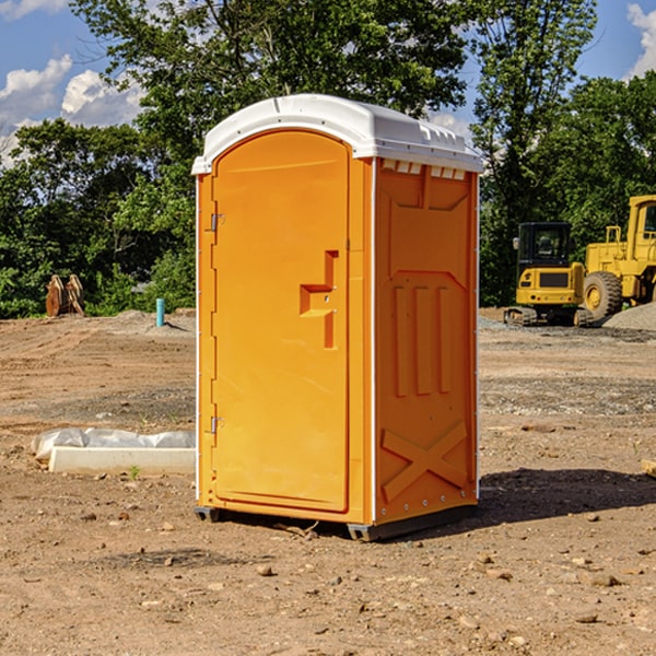 how often are the portable restrooms cleaned and serviced during a rental period in Hardin MO